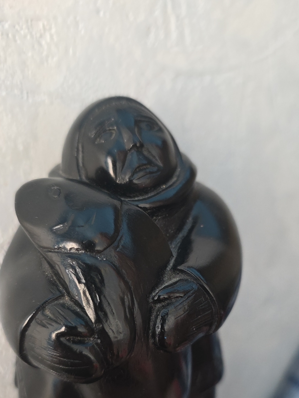Boma Black Inuit Art Sculpture - Picture 3 of 5